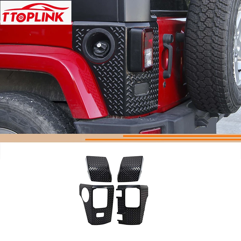

ABS Front Wheel Eyebrow Corner/Tail Light Corner Protective Decorative Cover for Jeep Wrangler JK 2007-2017 Car Accessories