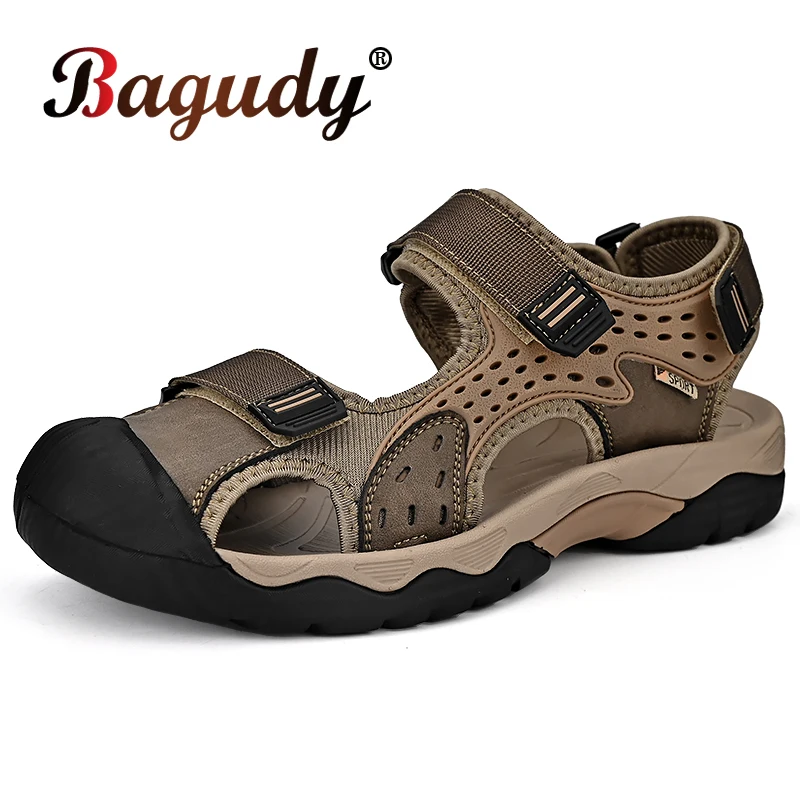 Brand Men's Sandals Genuine Leather Beach Sandals Outdoor Casual Lightweight Sandals Fashion Summer Men's Shoes Large Size 38-46
Brand Men's Sandals Genuine Leather Beach Sandals Outdoor Casual Lightweight Sandals Fashion Summer Men's Shoes Large Size 38-46