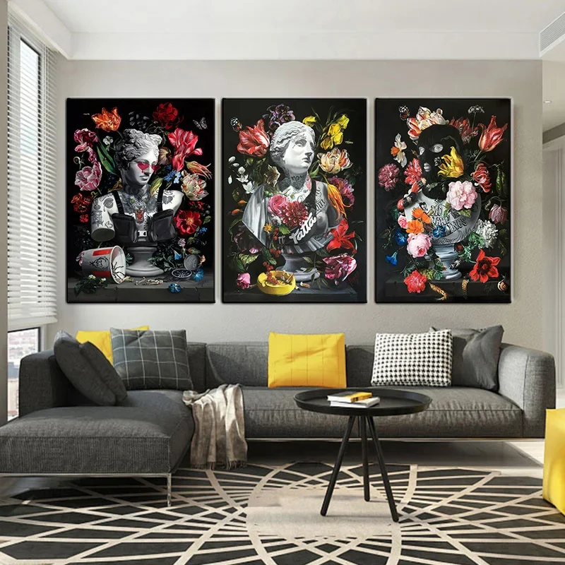 Классическая абстрактная настенная художественная статуя граффити натюрморт цветок картина маслом HD Печать постер украшение для дома гостиной спальни 
Классическая абстрактная настенная художественная статуя граффити натюрморт цветок картина маслом HD Печать постер украшение для дома гостиной спальни