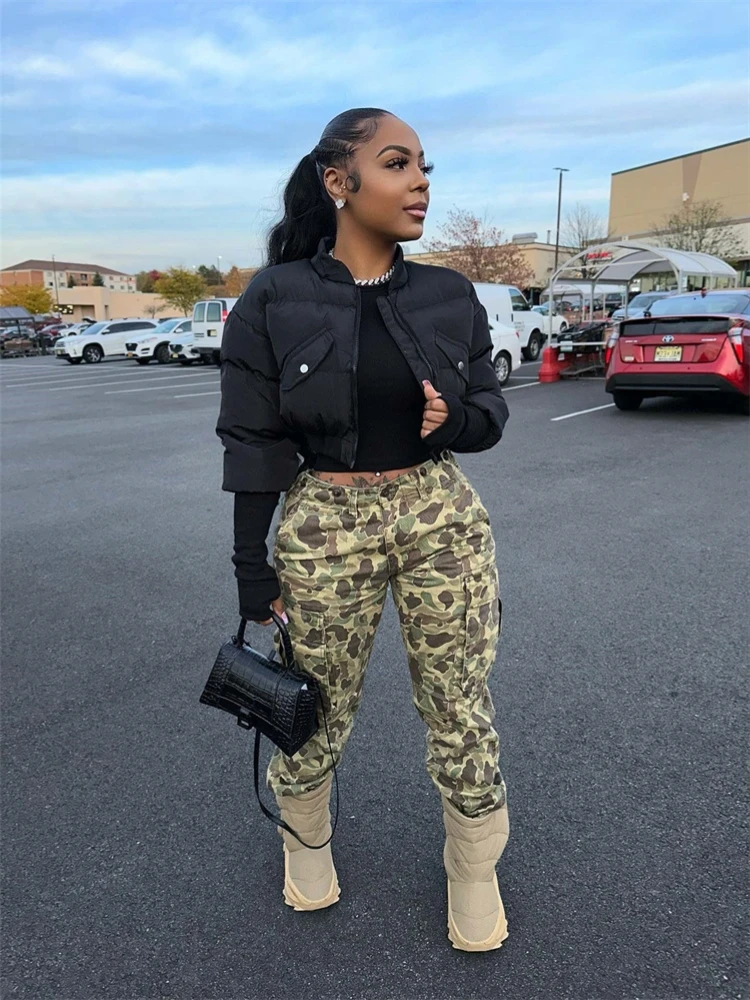 WJFZQM Stand Neck Long Sleeve Zip Up Coats Female Pockets Casual Puffer Jackets Autumn Black Warm bread jacket For Women 2023
WJFZQM Stand Neck Long Sleeve Zip Up Coats Female Pockets Casual Puffer Jackets Autumn Black Warm bread jacket For Women 2023