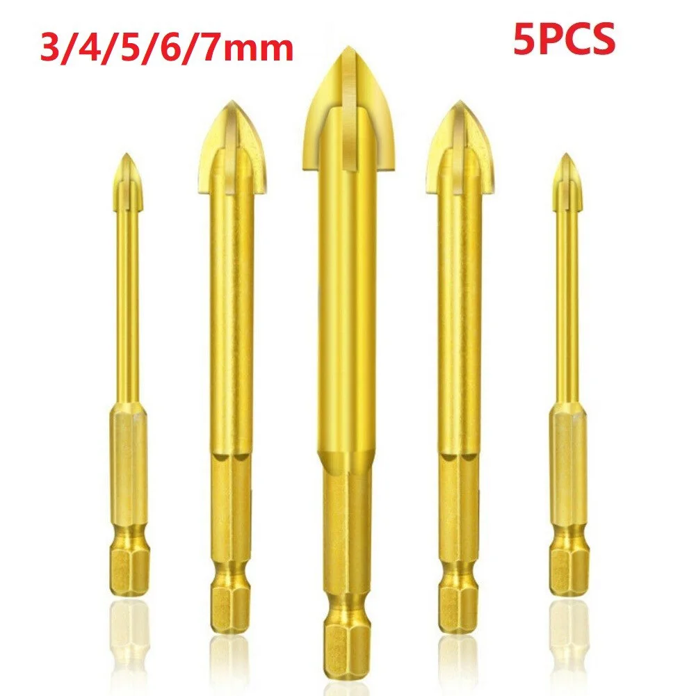 5pcs Drill Bit Cross Head Tip 3/4/5/6/7mm Efficient Universal Multifunctional Bit For Ceramic Tile Marble Glass Drilling Tool
5pcs Drill Bit Cross Head Tip 3/4/5/6/7mm Efficient Universal Multifunctional Bit For Ceramic Tile Marble Glass Drilling Tool
