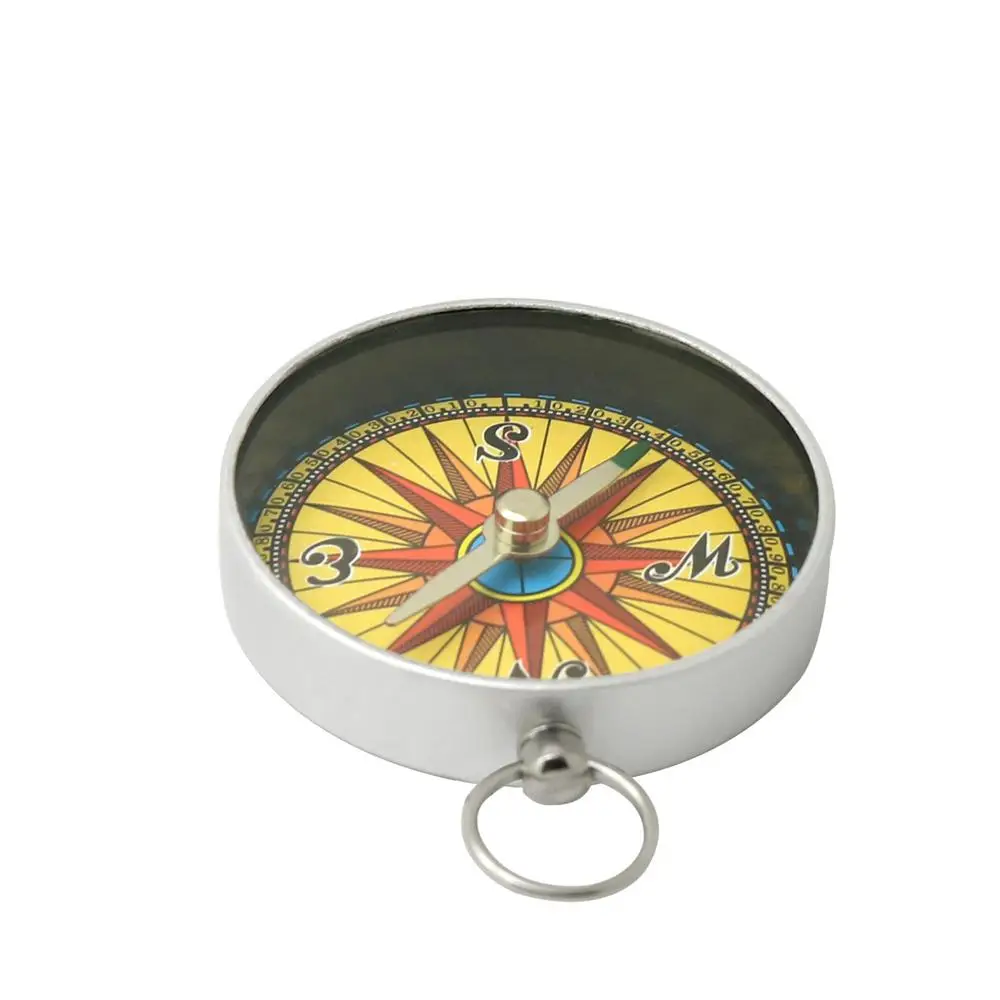 

Hot sale Round Glass Cabochon Jewelry Steampunk Compass Pendant Hanging Buckle Compass Outdoor For Men Women