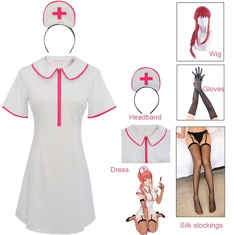 Makima Nurse Cosplay Anime Chainsaw Man Makima Cosplay Costume Nurse Dress Uniform Wig Sexy Halloween Costume for Women Girls
Makima Nurse Cosplay Anime Chainsaw Man Makima Cosplay Costume Nurse Dress Uniform Wig Sexy Halloween Costume for Women Girls