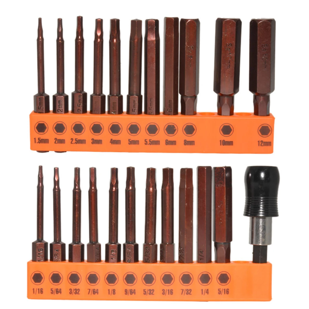 23pcs Screwdriver Bits Wrench Drill Bit Set 1/4 Inch Hex Shank 60mm With Connecting RodFor Vehicles Bicycle Furniture Hand Tools
23pcs Screwdriver Bits Wrench Drill Bit Set 1/4 Inch Hex Shank 60mm With Connecting RodFor Vehicles Bicycle Furniture Hand Tools