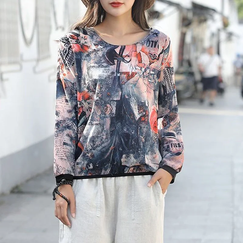 2023 New Spring and Summer Fashion Trend Round Neck Printed Long Sleeve Top Casual Loose Versatile Sunscreen Women's Shirt
2023 New Spring and Summer Fashion Trend Round Neck Printed Long Sleeve Top Casual Loose Versatile Sunscreen Women's Shirt