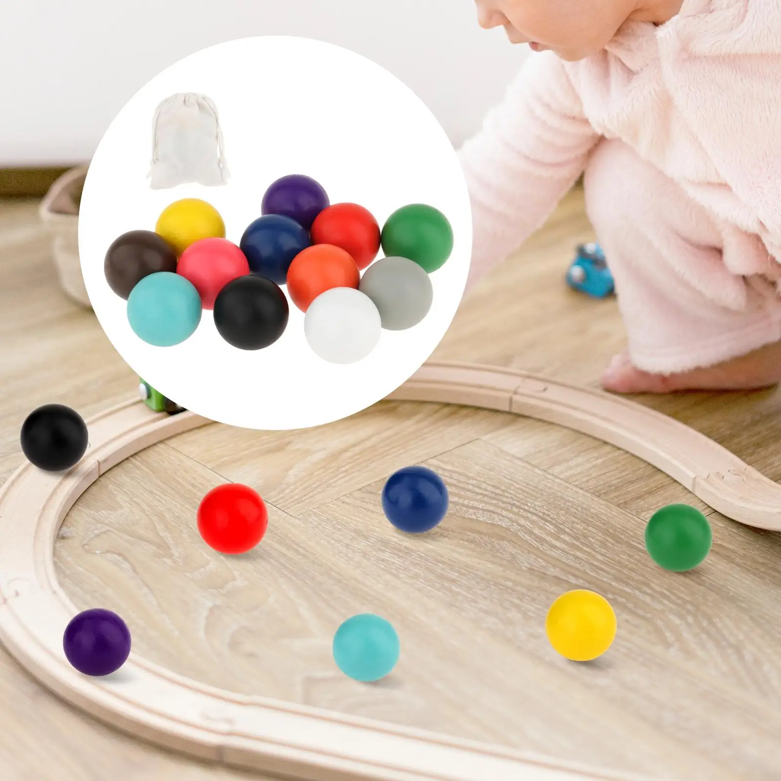 12x Wooden Ball Toys with Storage Bag 4cm Diameter Building Blocks Kids Funny Toys Educational Toys for Babies Toddlers Children
12x Wooden Ball Toys with Storage Bag 4cm Diameter Building Blocks Kids Funny Toys Educational Toys for Babies Toddlers Children