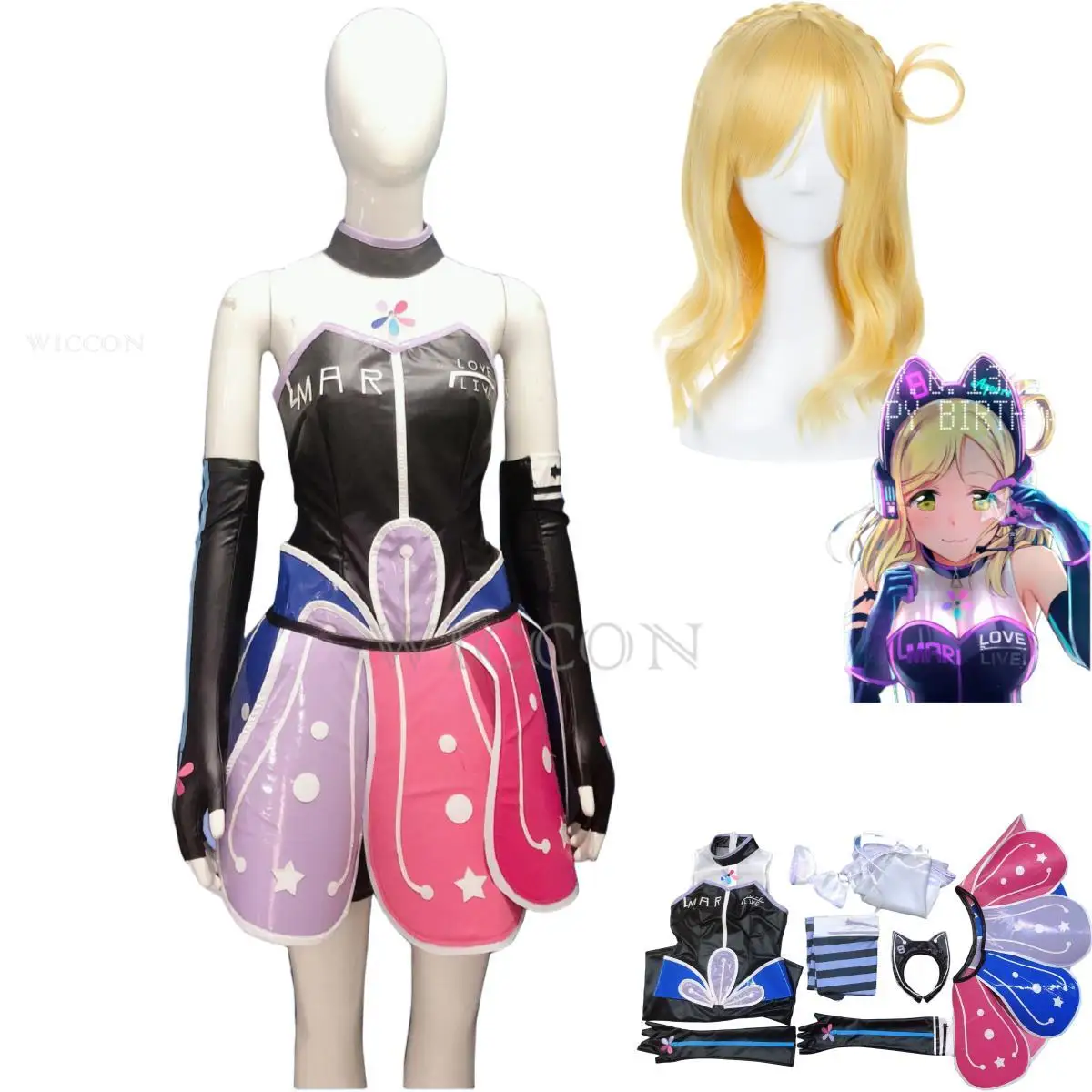 Аниме LoveLive!Sunshine! Женский костюм для косплея Aqours, черный костюм для косплея Мэри о'хара
Аниме LoveLive!Sunshine! Женский костюм для косплея Aqours, черный костюм для косплея Мэри о'хара