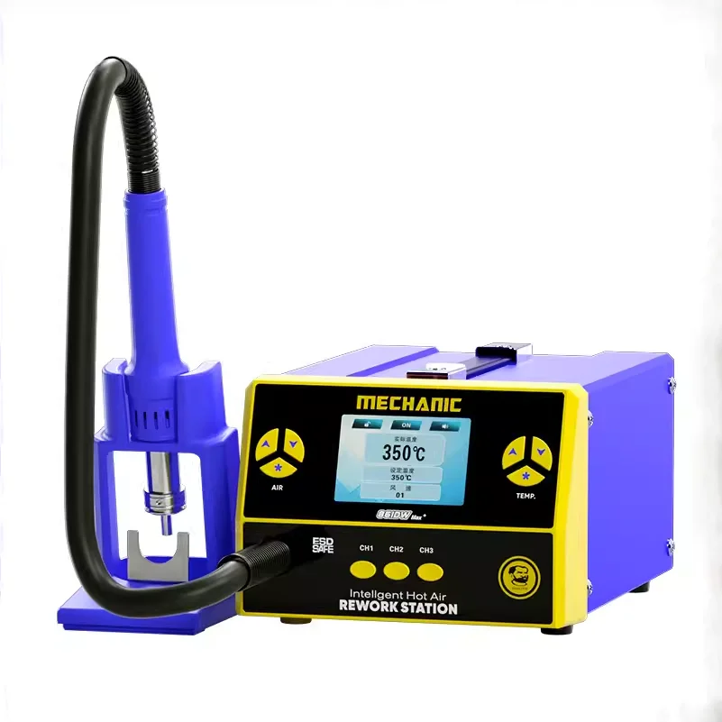 

MECHANIC 861DW Max Soldering Station, Hot Air Gun,Rework for Motherboard, Phone, PCB Welding, Desoldering Repair Tools, 4 Nozzle