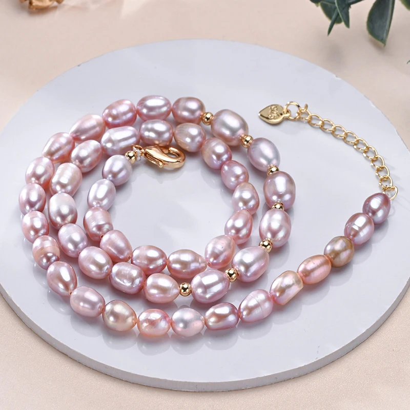 6-7mm Rice Shape Freshwater White Pink Purple Mixed Color Pearl Necklace 925 Sterling Silver Jewelry for Women Girls 7 Mallzona Saac5aeb945824caebcaf52a818cc4b48D 6-7mm Rice Shape Freshwater White Pink Purple Mixed Color Pearl Necklace 925 Sterling Silver Jewelry for Women Girls Mallzona