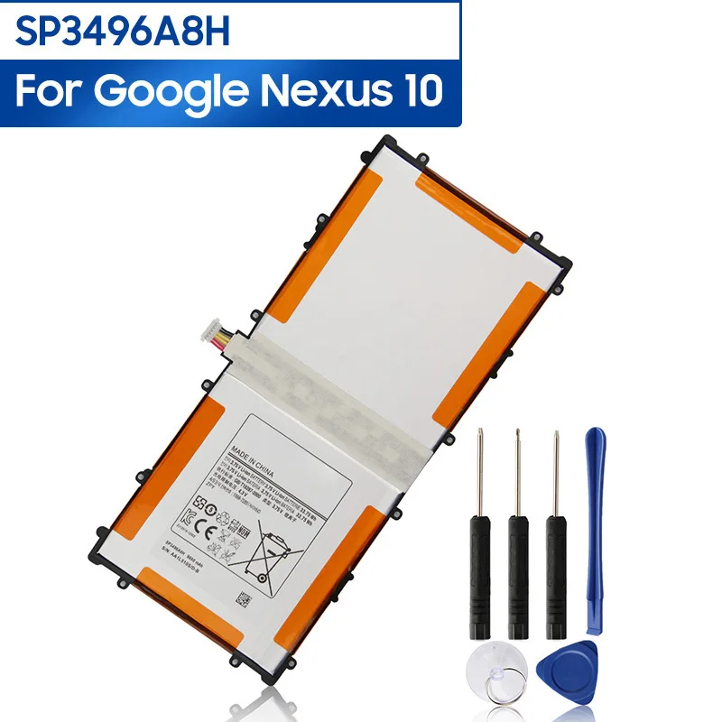 NEW Replacement Tablet Battery SP3496A8H For Samsung Google Nexus 10 GT-P8110 HA32ARB SP3496A8H(1S2P) Battery 9000mAh
NEW Replacement Tablet Battery SP3496A8H For Samsung Google Nexus 10 GT-P8110 HA32ARB SP3496A8H(1S2P) Battery 9000mAh