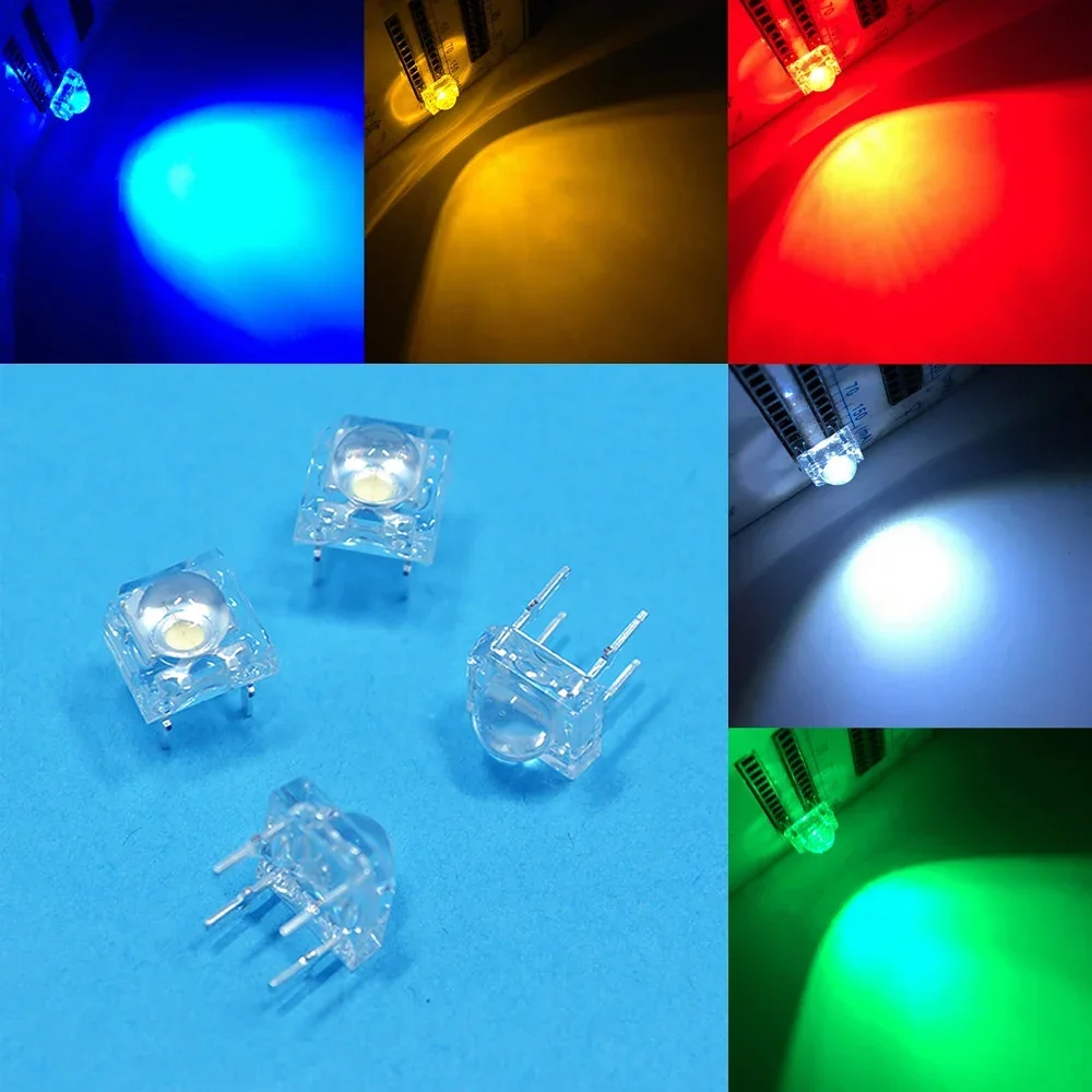 

1000Pcs 5mm F5 White Red Green Blue Light Beads Dome Flux Water Clear Piranha Emitting Diode Led Car Lamp Bulb Diodes