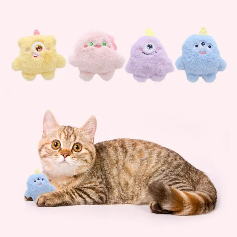 

Cat Toys for Indoor Cats Interactive Catnip Toys Chew Toy 4Pcs Kitten Plush Toy Bite Resistant Catnip Filled for Exercise toys