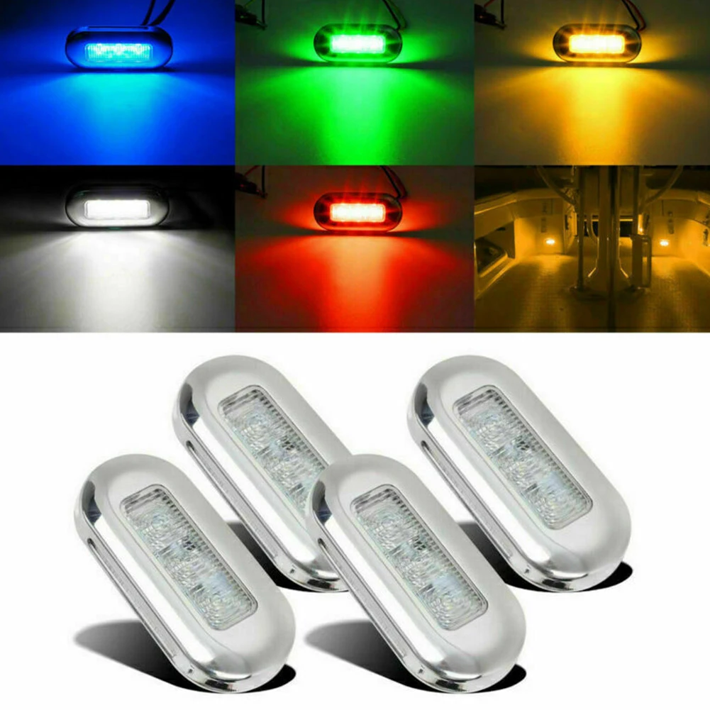 4 X Marker Light With Chrome Boat Navigation LED Lights Side Marker Signal Lamp For Marine Boat Yacht Motorboat Night Running
4 X Marker Light With Chrome Boat Navigation LED Lights Side Marker Signal Lamp For Marine Boat Yacht Motorboat Night Running