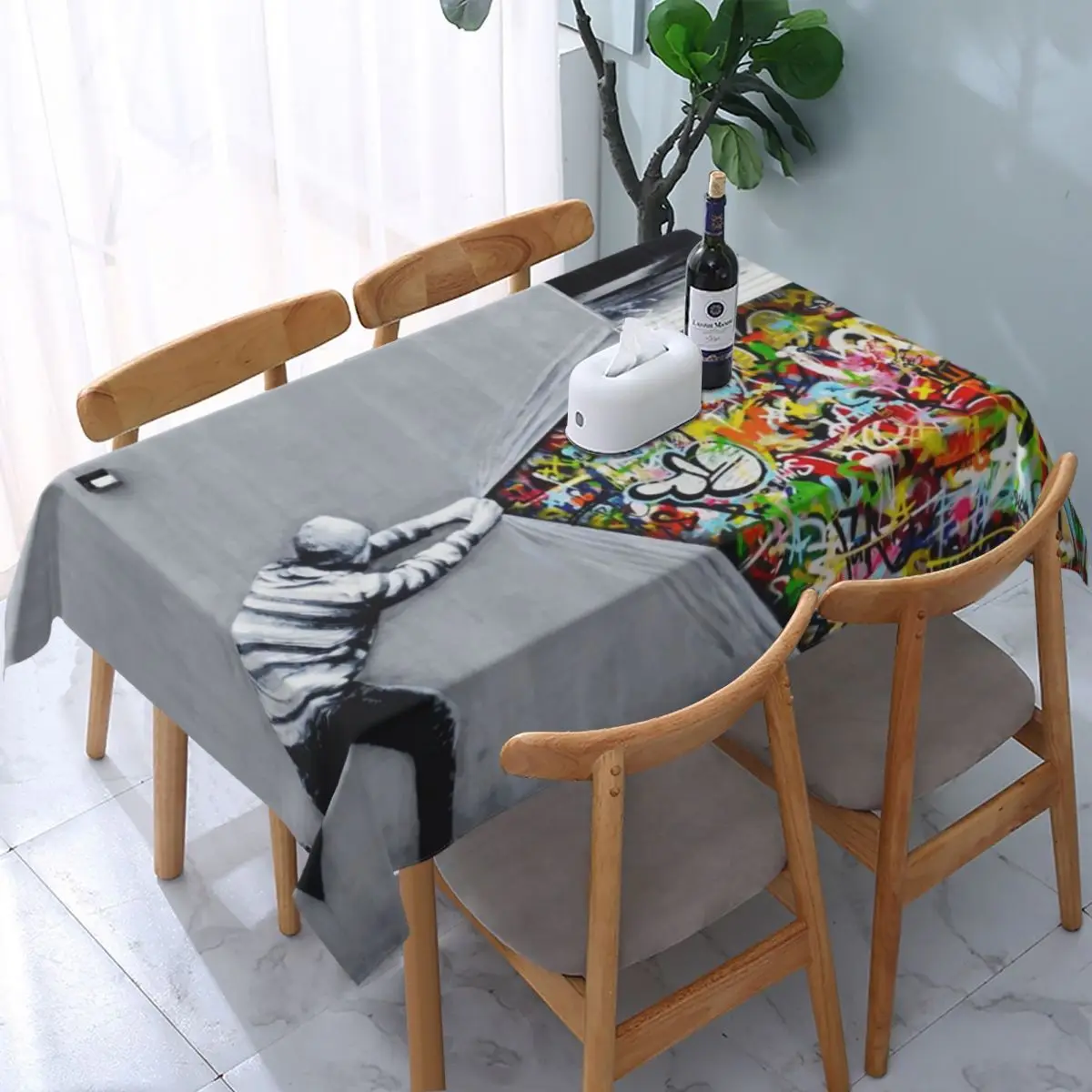 Rectangular Tablecloth Tablecloth Fit 40"-44" Elastic Edge Table Cloth Street Art Table Cover
Rectangular Tablecloth Tablecloth Fit 40"-44" Elastic Edge Table Cloth Street Art Table Cover