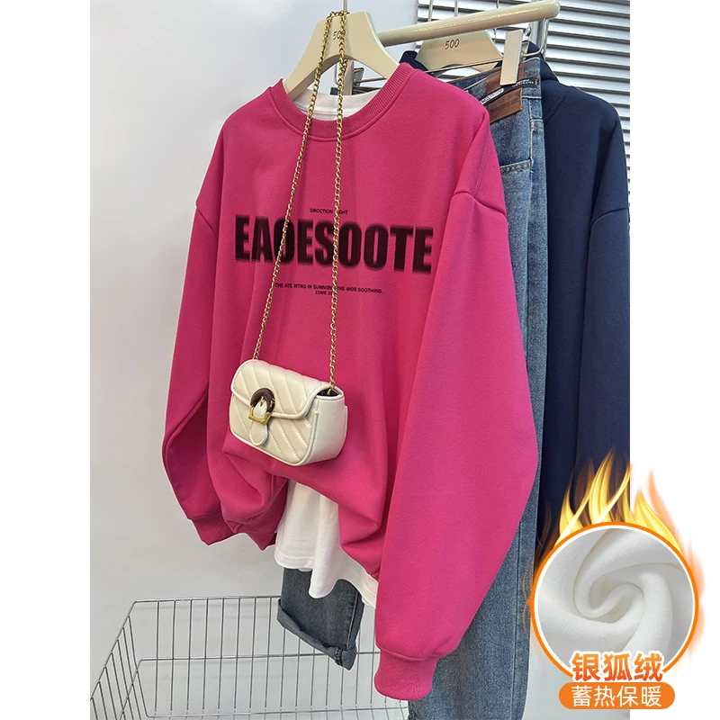 DAYIFUN-Round Neck Sweatshirts Women Female Hoodies Loose Long Sleeve Monochrome Tops Letter Printing Design New Autumn Winter
DAYIFUN-Round Neck Sweatshirts Women Female Hoodies Loose Long Sleeve Monochrome Tops Letter Printing Design New Autumn Winter