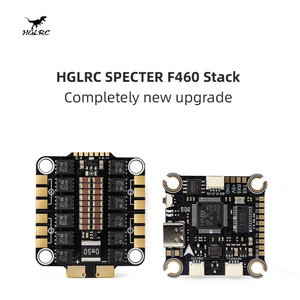 

HGLRC SPECTER F460 Stack F405 V2 MPU6000 Flight Controller BLHELI_S 60A 4in1 ESC 30X30mm 2-6S for FPV Freestyle Drone