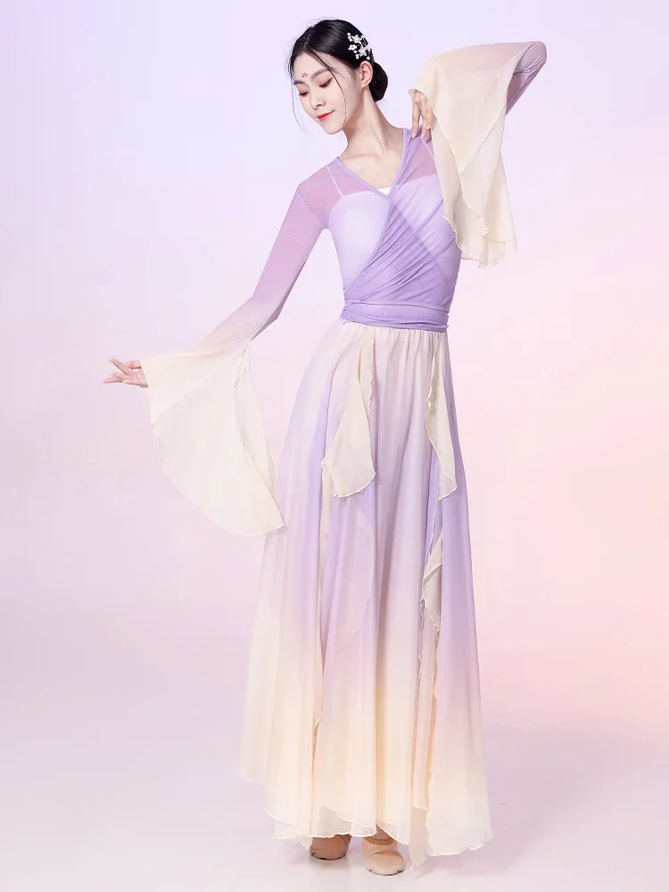 Classical Dance Costume Chinese Traditional Folk Dance Performance Stage Dancewear Fairy Daily Practice Dress Yangko Clothing
Classical Dance Costume Chinese Traditional Folk Dance Performance Stage Dancewear Fairy Daily Practice Dress Yangko Clothing