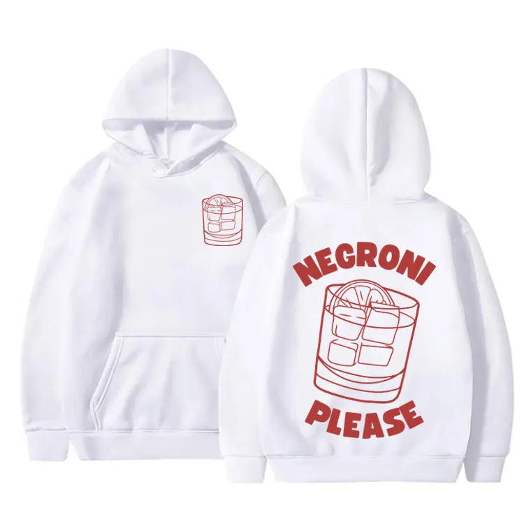 

Funny Negroni Please Cocktail Graphic Hoodie Gin Lover Negroni Cocktail Drinking Sweatshirt Men Women Casual Oversized Hoodies