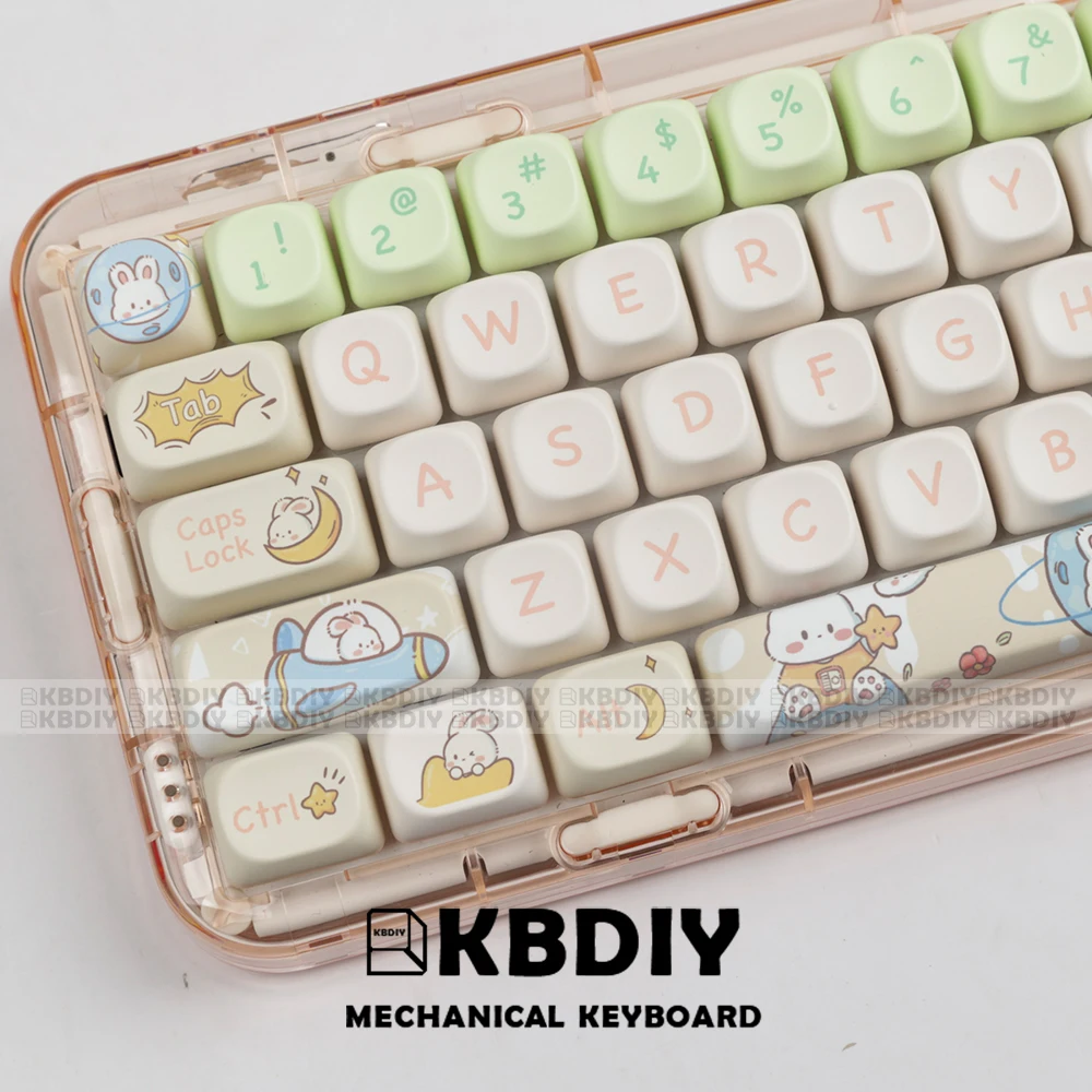 KBDiy MOA Profile PBT Keycap Anime Cute Rabbit Theme 143Key/Set MAC Keycaps Custom for Mechanical Keyboard Gaming Accessories
KBDiy MOA Profile PBT Keycap Anime Cute Rabbit Theme 143Key/Set MAC Keycaps Custom for Mechanical Keyboard Gaming Accessories