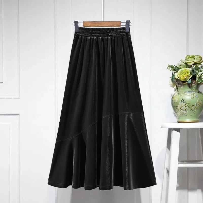 Fashion Temperament High Waist Mermaid Skirt Autumn Winter Women's Clothing Korean Simplicity Solid Color Midi Skirts for Female
Fashion Temperament High Waist Mermaid Skirt Autumn Winter Women's Clothing Korean Simplicity Solid Color Midi Skirts for Female