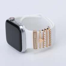 For Apple Watch Band Metal Charms Decorative Ring Diamond Ornament Smart Watch Silicone Strap Accessories For iwatch Bracelet
For Apple Watch Band Metal Charms Decorative Ring Diamond Ornament Smart Watch Silicone Strap Accessories For iwatch Bracelet