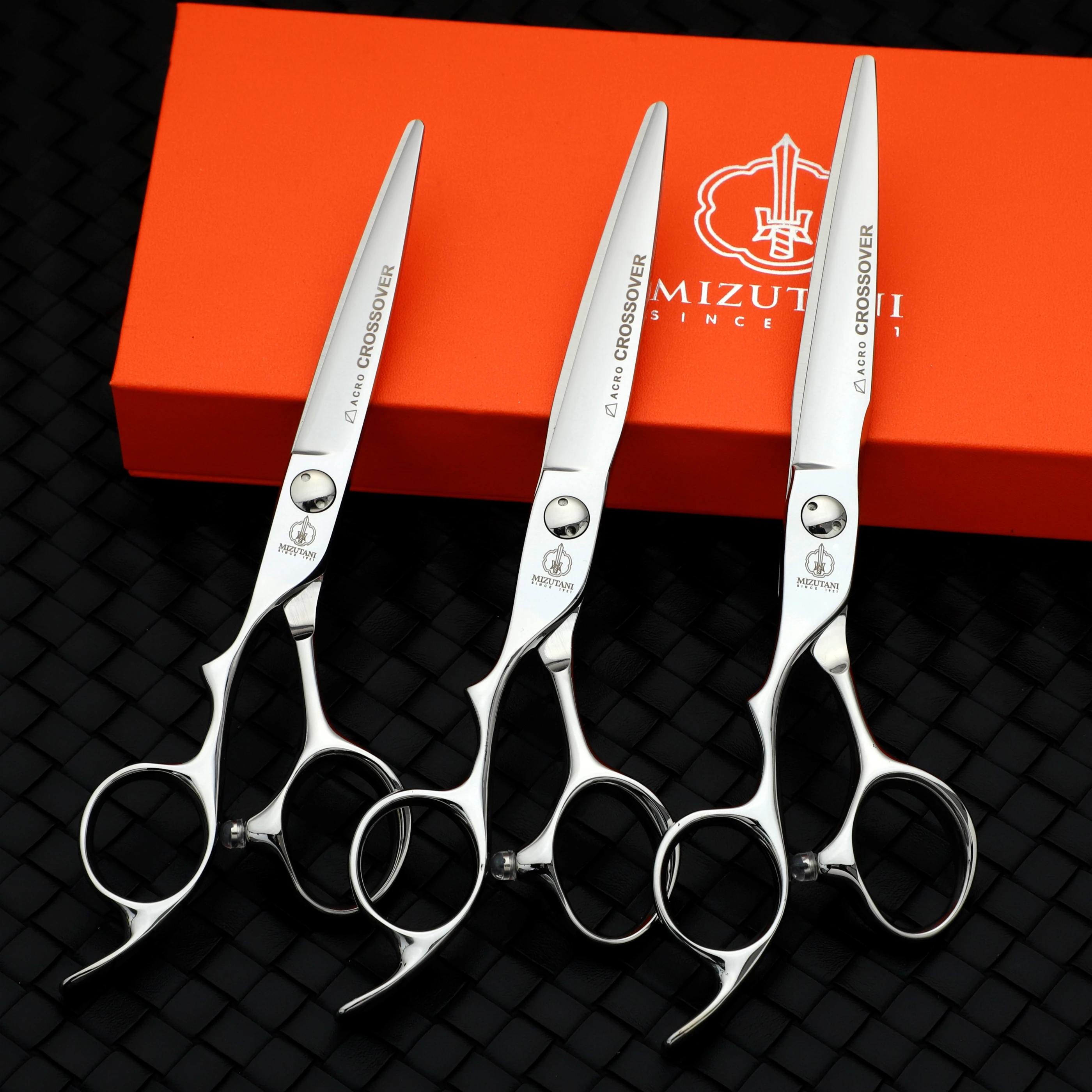 

Mizutani Professional left-handed scissors Barber texture thinning shears 440C 6-6.5-6.8inch Hair cutting tools