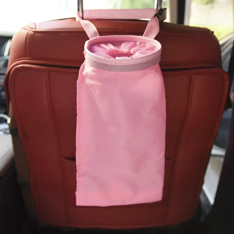 

Auto Trash Bag Hanging Seat Back Storage Bag Trash Can Organizer Car Garbage Bin Oxford Cloth Car Accessories Interior