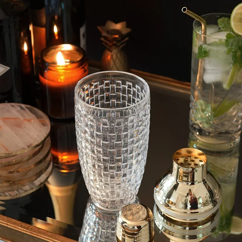 

Стеклянный шейкер для мартини, роскошный барный бокал с металлическим фильтром в комплекте, для приготовления коктейлей, с крышкой, герметичная домашняя тележка из стали