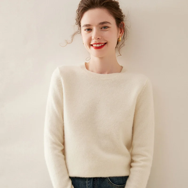 100% Cashmere Sweater Women's Double Thick Low Round Neck Autumn and Winter New Pullover Thin Sweater Base
100% Cashmere Sweater Women's Double Thick Low Round Neck Autumn and Winter New Pullover Thin Sweater Base