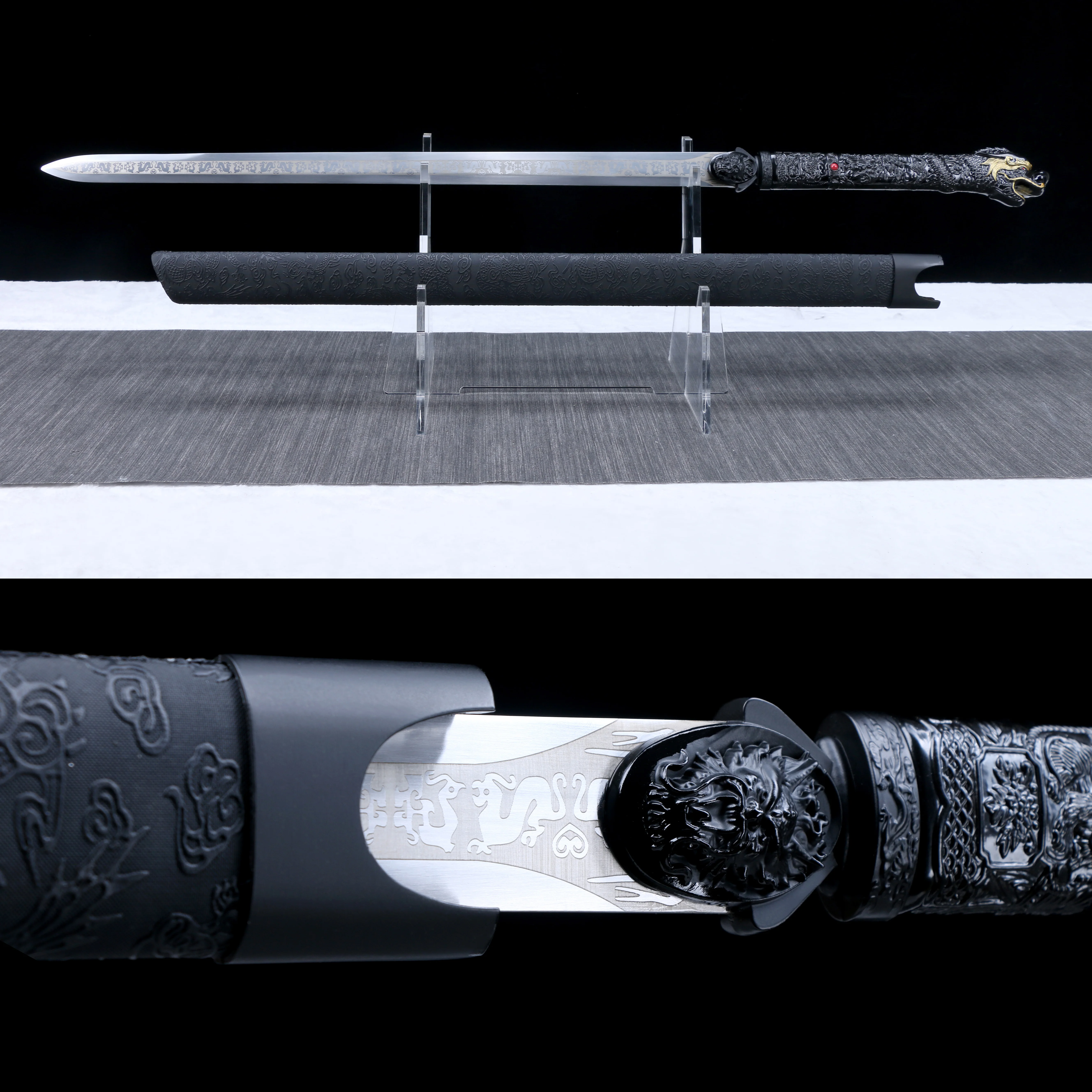 110cm Tang Heng Stegosaurus head sword real steel sword kung fu Medieval battle-ready warrior Tang sword Sharp weapon katana
110cm Tang Heng Stegosaurus head sword real steel sword kung fu Medieval battle-ready warrior Tang sword Sharp weapon katana
