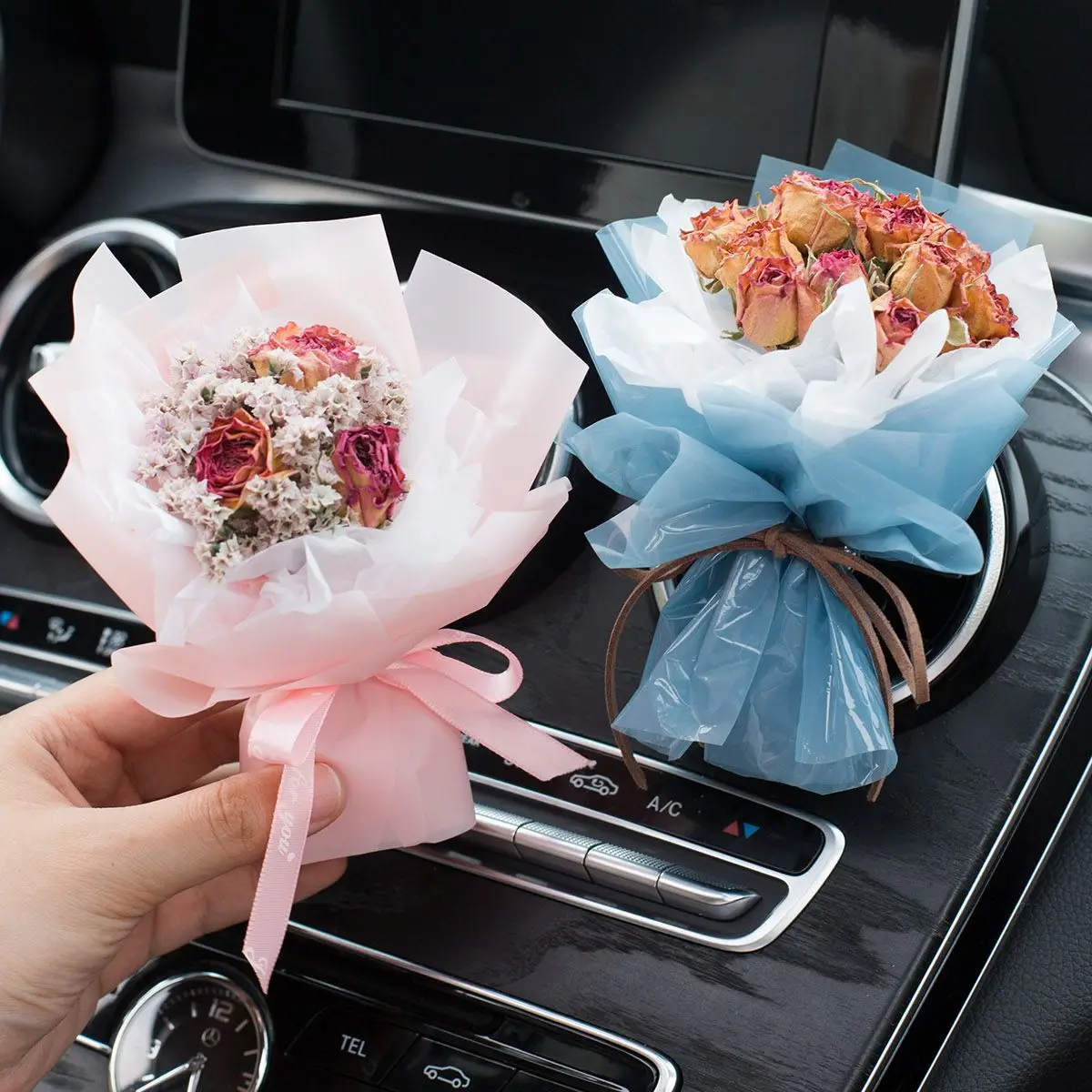 

Dried Flower Car Air Freshener Automotive Air Conditioning Outlet Perfume For Girls Bouquet Auto Vent Clip Car Accessories