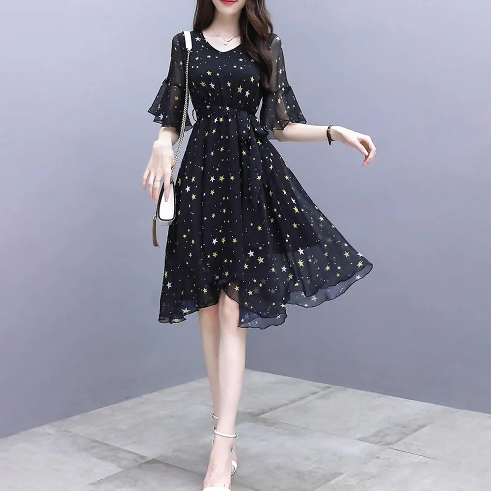 Elegant A-Line Dress Women Dress Korean Style Travel Beach V-neck Breathable Working Comfortable Daily Wear Office
Elegant A-Line Dress Women Dress Korean Style Travel Beach V-neck Breathable Working Comfortable Daily Wear Office