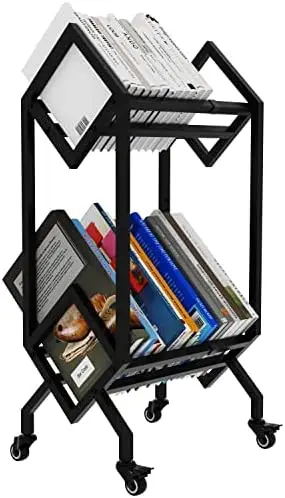 Книжная корзина, промышленный металлический книжный шкаф, 2-уровневый держатель с колесами, современный стильный дизайн, журналы, файлы, альбом, книга для рецептов, хранилище O
Книжная корзина, промышленный металлический книжный шкаф, 2-уровневый держатель с колесами, современный стильный дизайн, журналы, файлы, альбом, книга для рецептов, хранилище O