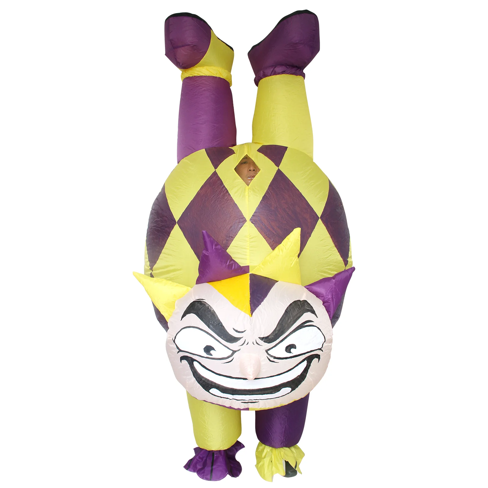 

Upside Down Clown Inflatable Costume for Adult Men Women Carnival Festival Outfit Dance Party Playing Card Cosplay Clothes