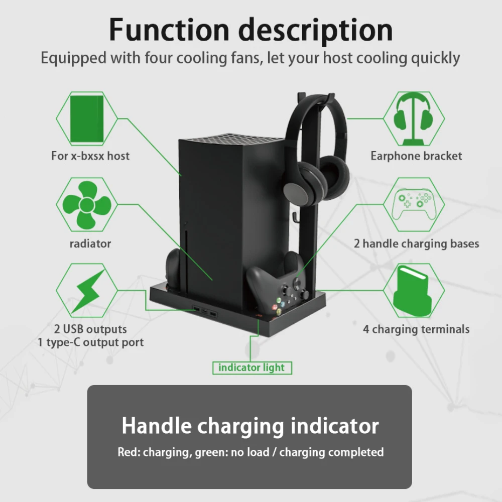 Charging Base Abs Quickly Game Storage Handle Charging Cool Down Multi-function Lampstand Charging Stand Usb For Seriesx
Charging Base Abs Quickly Game Storage Handle Charging Cool Down Multi-function Lampstand Charging Stand Usb For Seriesx