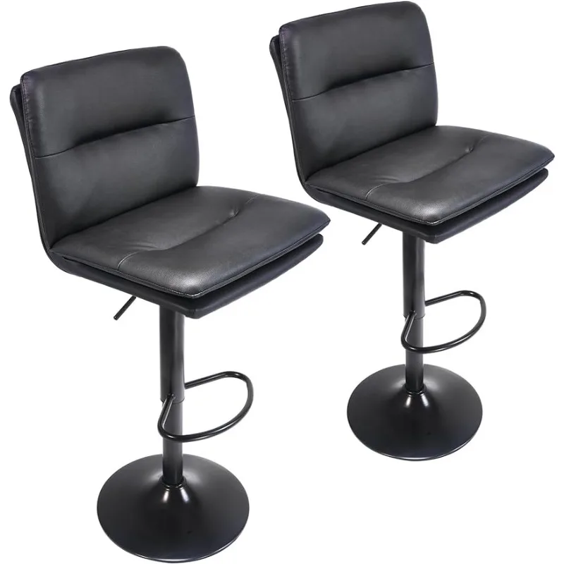 

Modern Bar Stools Set of 2 Counter Height Bar Stool Faux Leather Upholstered Barstools Modern Adjustable Swivel Bar Chairs