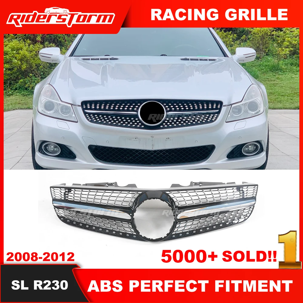 2008-2013 SL class R230 Алмазная стильная гоночная решетка Sport ABS Серебряный для merce des sl r230 SL500 аксессуары для автостайлинга
2008-2013 SL class R230 Алмазная стильная гоночная решетка Sport ABS Серебряный для merce des sl r230 SL500 аксессуары для автостайлинга