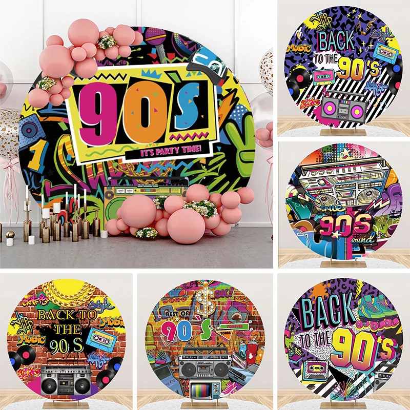 Back to The 90s Backdrop Round Cover 90s Party Decorations Hip Hop Street Art Graffiti Brick Wall Banner Circle Photo Background
Back to The 90s Backdrop Round Cover 90s Party Decorations Hip Hop Street Art Graffiti Brick Wall Banner Circle Photo Background