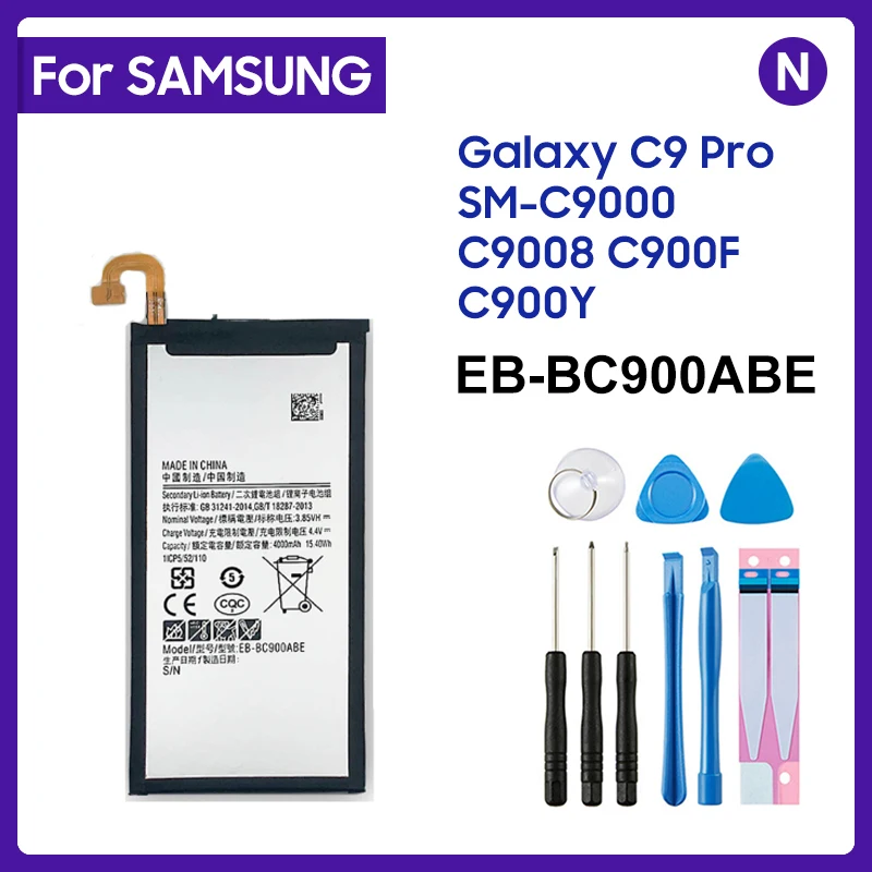 

Replacement Battery EB-BC900ABE For Samsung Galaxy C9 Pro SM-C9000 C9008 C900F C900Y 4000mAh Batteria