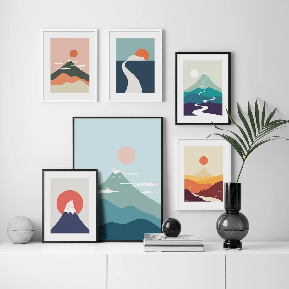 Cartoon Mountain Sunrise Sunset Wall Art Canvas Painting Minimalist Nordic Posters And Print Wall Pictures For Living Room Decor
Cartoon Mountain Sunrise Sunset Wall Art Canvas Painting Minimalist Nordic Posters And Print Wall Pictures For Living Room Decor