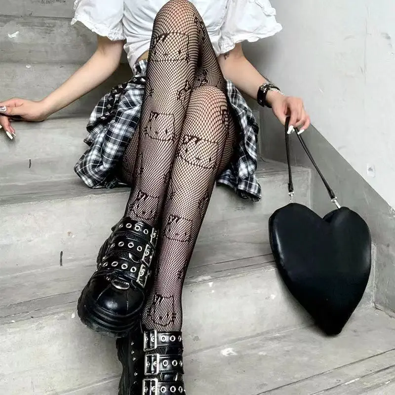 

Women Sexy Breathable Thin Kitty Cat Tights Party Black Silk Lolita Pantyhose Gothic Fishnet Cos Girls Mesh High Waist Stockings
