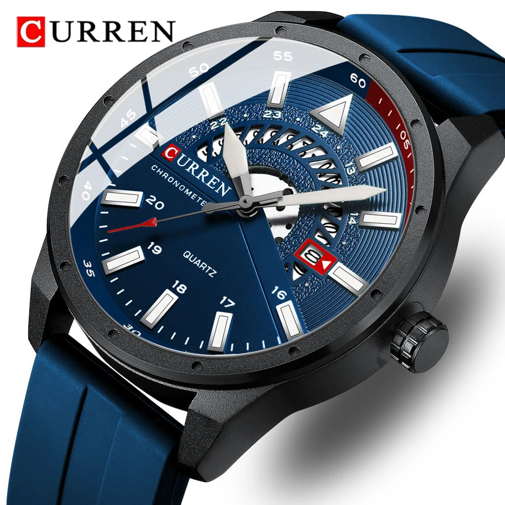

CURREN 2024 New Watch Men Luxury Fashion Sport Quartz Man Wrist Watch Analog Military Mens Waterproof Watches Calendar Clock