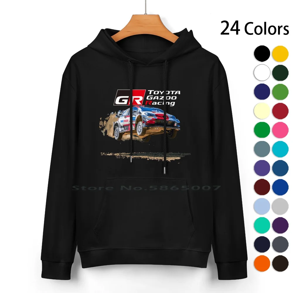 

Wrc Gr Yaris-Gazoo Racing Sebastien Ogier Elfyn Jump Pure Cotton Hoodie Sweater 24 Colors Wrx Sti Sportscar Evo Supercar Jdm