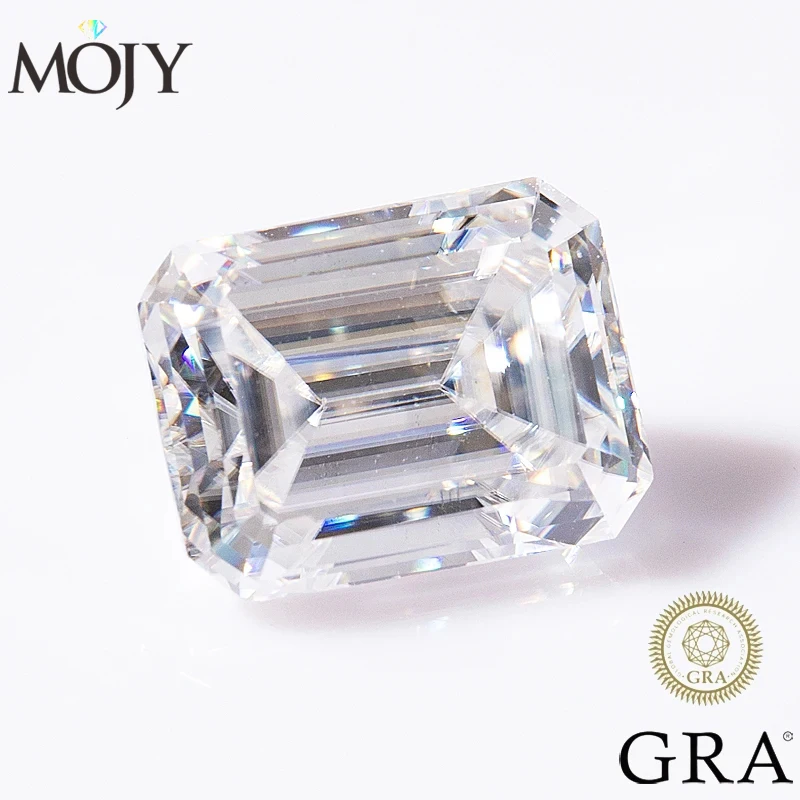 MOJY Emerald Cut Moissanite Loose Gems Stones 0.5-10ct D Color VVS1 for Women Jewelry Diamond Ring Material with Certificate
MOJY Emerald Cut Moissanite Loose Gems Stones 0.5-10ct D Color VVS1 for Women Jewelry Diamond Ring Material with Certificate