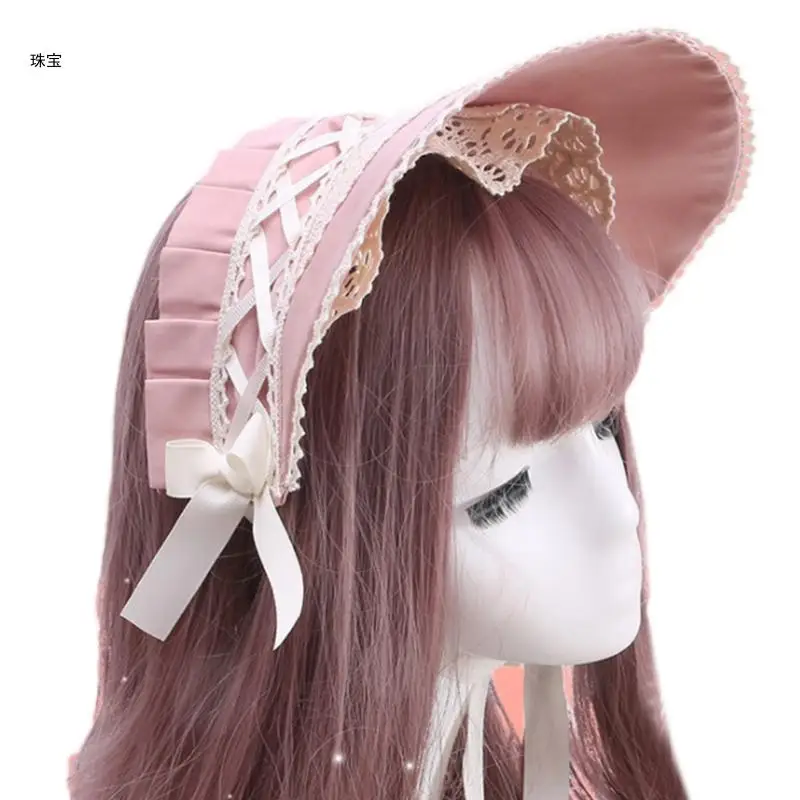 X5QE RetroLolita Headband Flower Lace Headpiece Cosplay Lace Bow Hair Ribbon Lovely Hat Party Props Cosplay Props
X5QE RetroLolita Headband Flower Lace Headpiece Cosplay Lace Bow Hair Ribbon Lovely Hat Party Props Cosplay Props