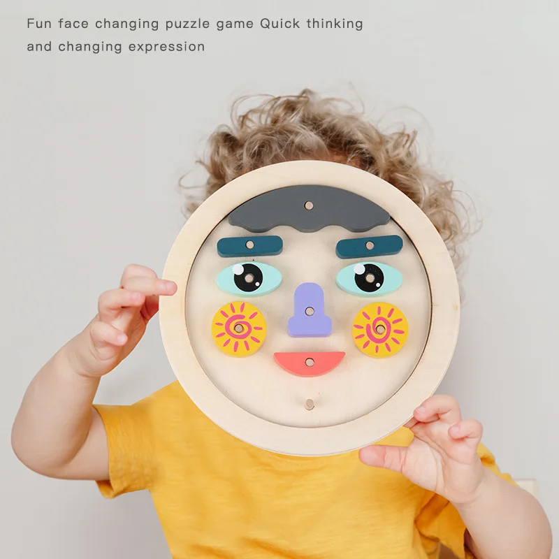 Montessori Wood Face Board Baby Feeling Social-Emotional Development Emotion Learning with Card Wood Educational Toys 
Montessori Wood Face Board Baby Feeling Social-Emotional Development Emotion Learning with Card Wood Educational Toys