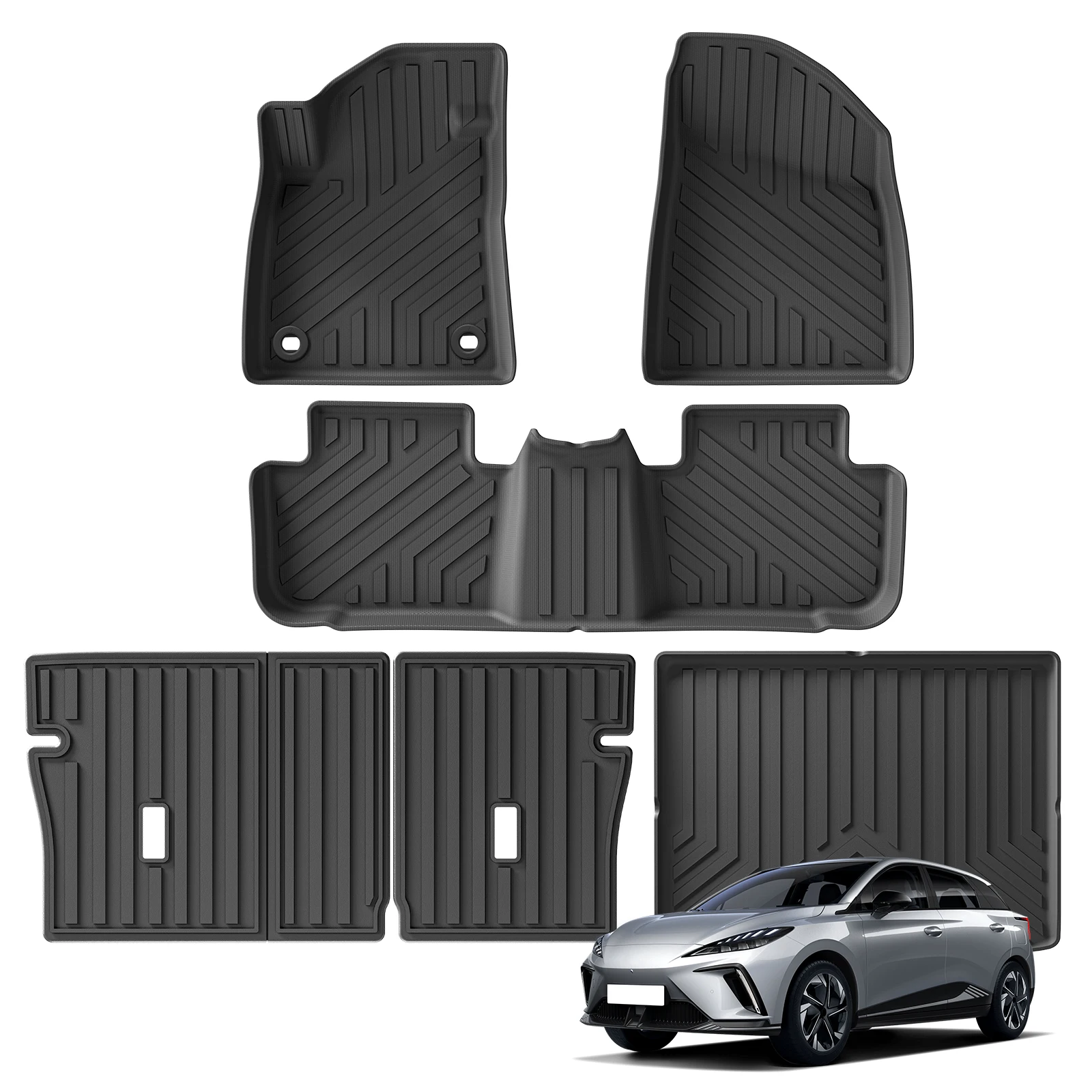 

for MG 4 MG4 EV TPE 3D Car Floor Mats Cargo Liner Trunk Pad Black Carpet Foot Pads All Weather Left Rudder