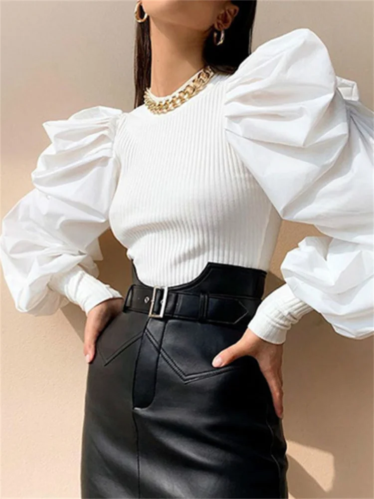 Fashion Women Blouses Autumn Women's Puff Sleeve Blouse Elegant White Shirt Solid Color Tops And Blusa Mujer Moda 2023
Fashion Women Blouses Autumn Women's Puff Sleeve Blouse Elegant White Shirt Solid Color Tops And Blusa Mujer Moda 2023