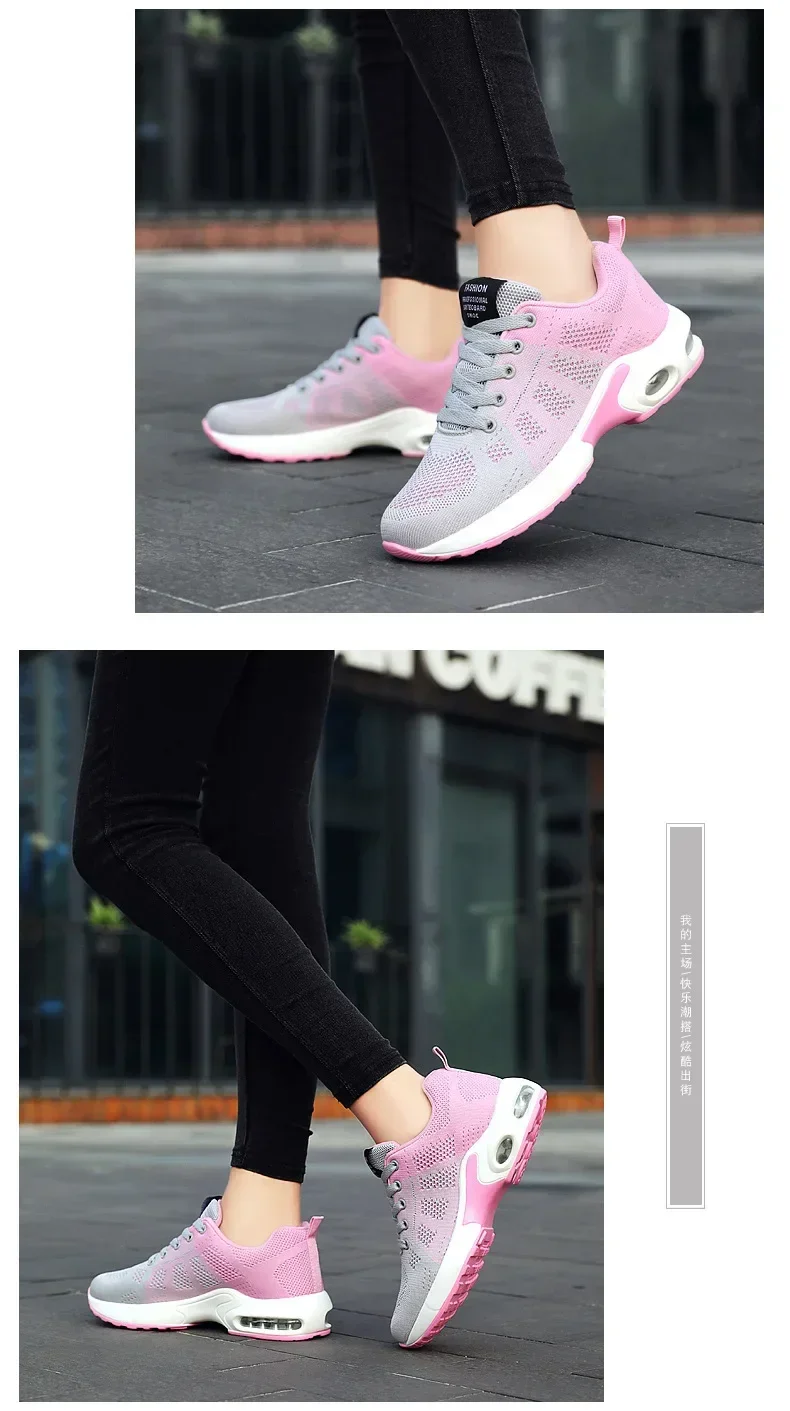 Fall New Running Shoes Women's Air Cushion Shoes Soft Bottom Casual Sneakers Fall New Running Shoes Women's Air Cushion Shoes Soft Bottom Casual Sneakers