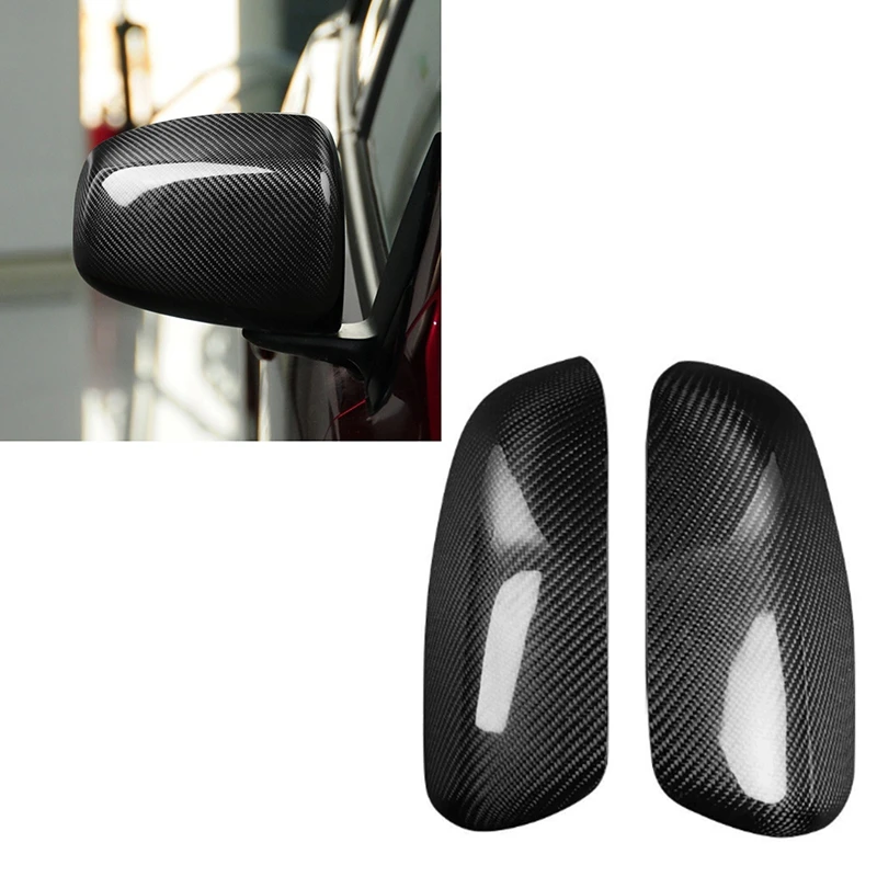 

2PCS For Mitsubishi Lancer Evolution 10Th EVO X 2008-2016 Carbon Fiber Rearview Mirror Cover Caps Trim